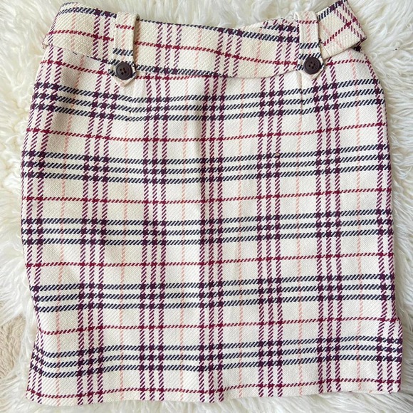 Authentic Pink Burberry Nova Check Plaid Skirt Size S/M 38 - Picture 2 of 3